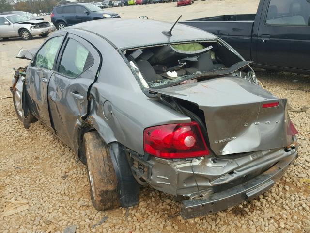 1C3CDZABXCN231554 - 2012 DODGE AVENGER SE GRAY photo 3