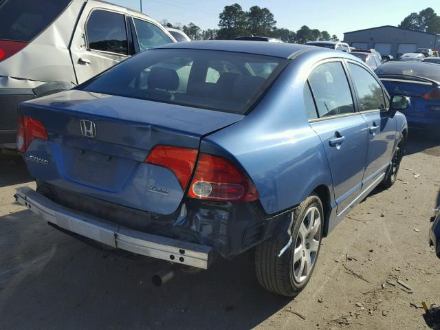 1HGFA15596L037882 - 2006 HONDA CIVIC LX BLUE photo 4