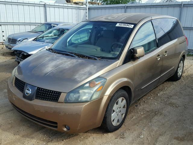 5N1BV28U64N337435 - 2004 NISSAN QUEST S BROWN photo 2