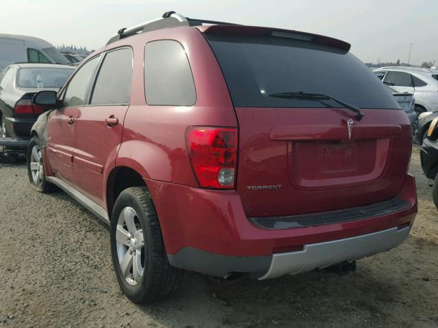 2CKDL63F266086383 - 2006 PONTIAC TORRENT RED photo 3