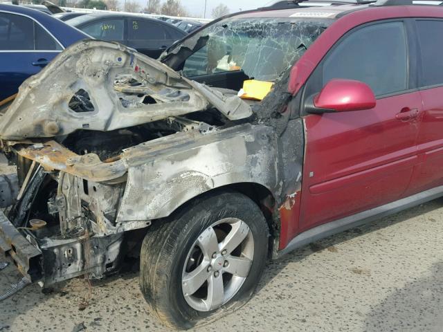 2CKDL63F266086383 - 2006 PONTIAC TORRENT RED photo 9