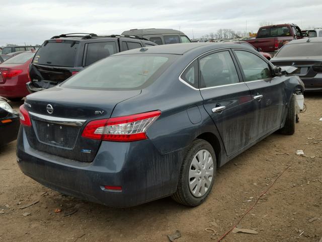 3N1AB7AP9DL690507 - 2013 NISSAN SENTRA S GRAY photo 4