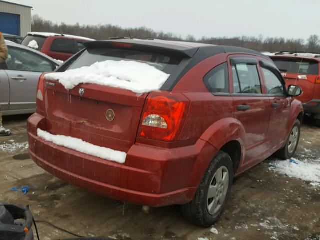 1B3HB28BX7D554567 - 2007 DODGE CALIBER RED photo 4