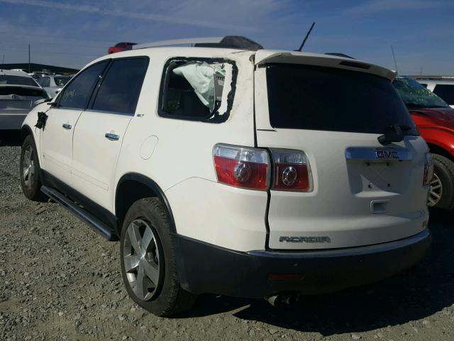 1GKLRMED1AJ173841 - 2010 GMC ACADIA SLT თეთრი ფოტო 3