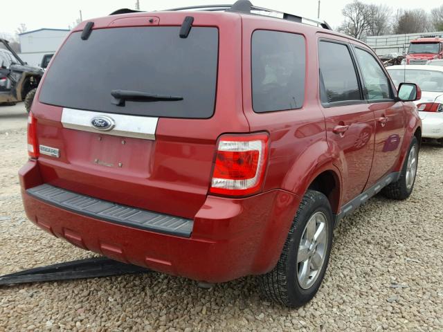 1FMCU04G29KC98928 - 2009 FORD ESCAPE LIM RED photo 4