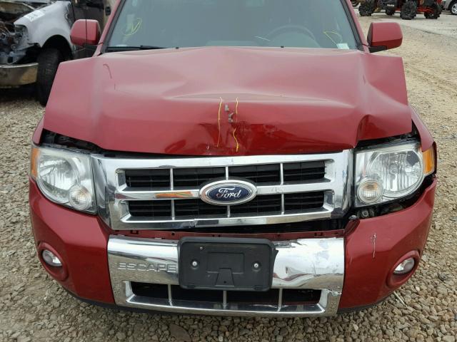 1FMCU04G29KC98928 - 2009 FORD ESCAPE LIM RED photo 9