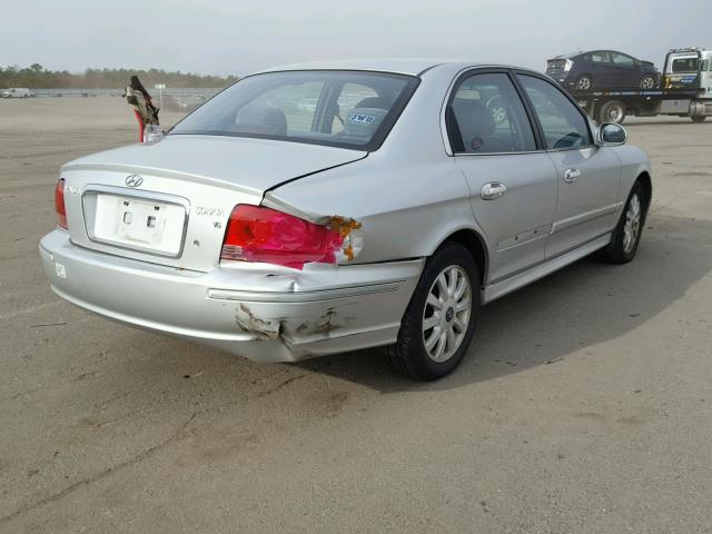 KMHWF35H55A113092 - 2005 HYUNDAI SONATA GLS SILVER photo 4