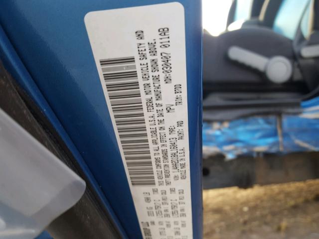 1J4AA2D18AL160413 - 2010 JEEP WRANGLER S BLUE photo 10