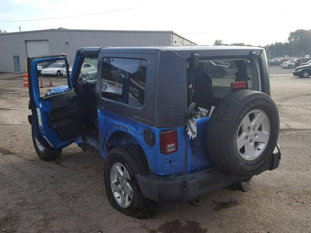 1J4AA2D18AL160413 - 2010 JEEP WRANGLER S BLUE photo 3