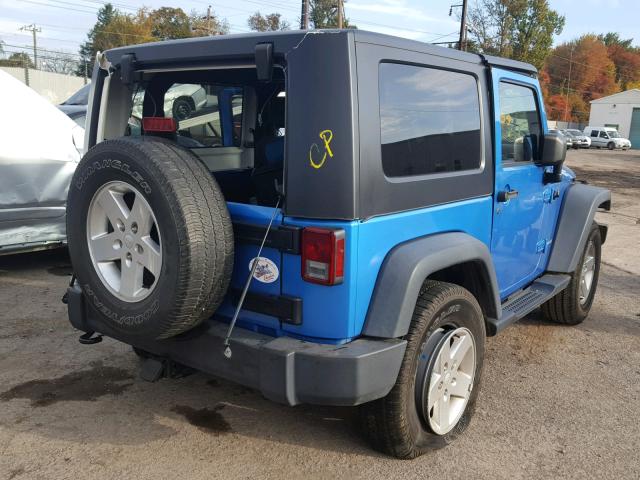 1J4AA2D18AL160413 - 2010 JEEP WRANGLER S BLUE photo 4