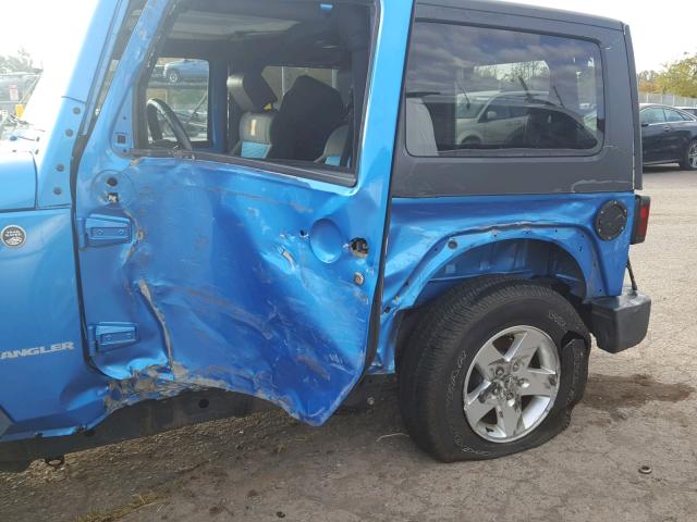 1J4AA2D18AL160413 - 2010 JEEP WRANGLER S BLUE photo 9