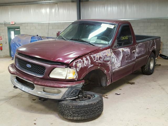 1FTDF18W8VND28906 - 1997 FORD F150 MAROON photo 2