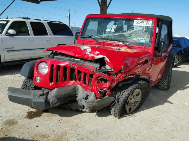 1C4AJWAG8GL112800 - 2016 JEEP WRANGLER S 红色 照片 2