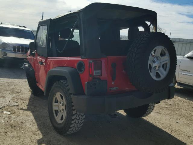 1C4AJWAG8GL112800 - 2016 JEEP WRANGLER S RED photo 3