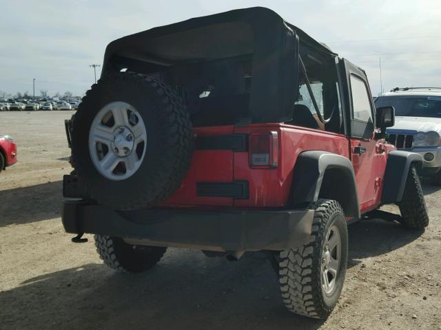 1C4AJWAG8GL112800 - 2016 JEEP WRANGLER S RED photo 4