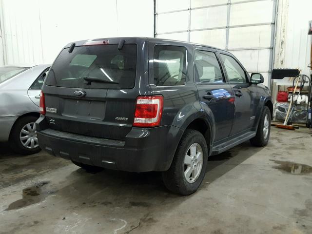 1FMCU92Z78KC45214 - 2008 FORD ESCAPE XLS GRAY photo 4