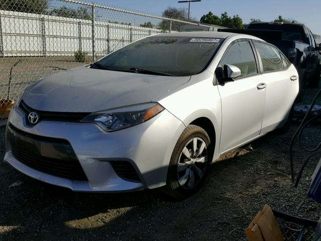 5YFBURHEXGP562022 - 2016 TOYOTA COROLLA L SILVER photo 2