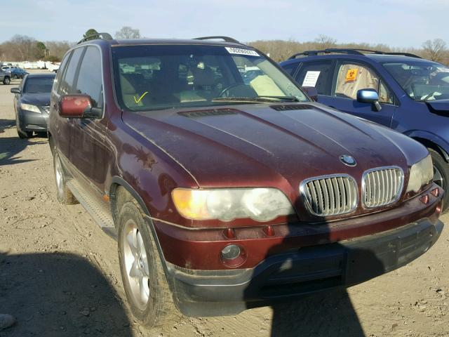 WBAFB33541LH22763 - 2001 BMW X5 4.4I MAROON photo 1