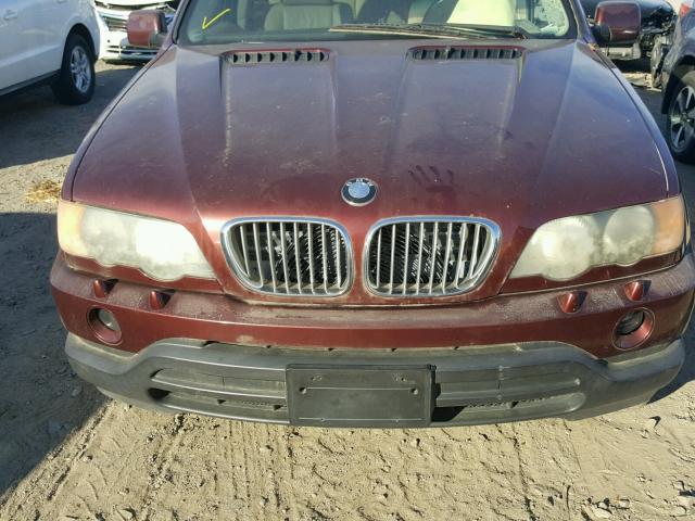 WBAFB33541LH22763 - 2001 BMW X5 4.4I MAROON photo 9