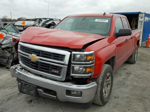 1GCVKREC1EZ349274 - 2014 CHEVROLET SILVERADO RED photo 2