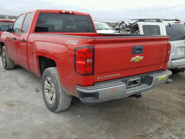 1GCVKREC1EZ349274 - 2014 CHEVROLET SILVERADO RED photo 3