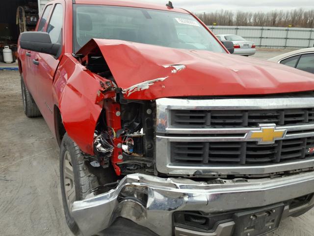 1GCVKREC1EZ349274 - 2014 CHEVROLET SILVERADO RED photo 9