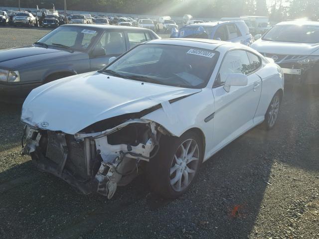 KMHHN66F77U234931 - 2007 HYUNDAI TIBURON GT WHITE photo 2