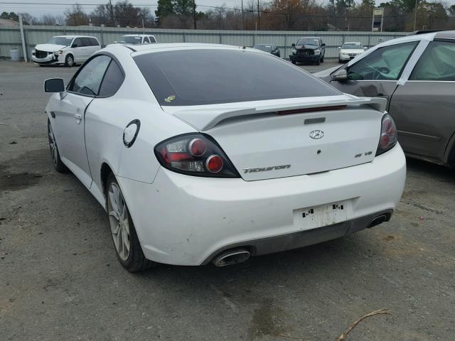 KMHHN66F77U234931 - 2007 HYUNDAI TIBURON GT WHITE photo 3