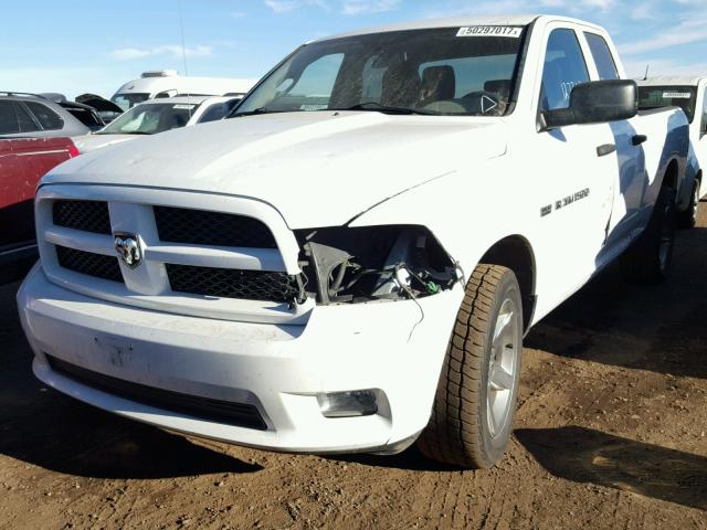 1C6RD7FT5CS302891 - 2012 DODGE RAM 1500 S WHITE photo 2