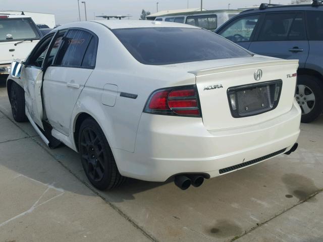 19UUA76577A016874 - 2007 ACURA TL TYPE S WHITE photo 3