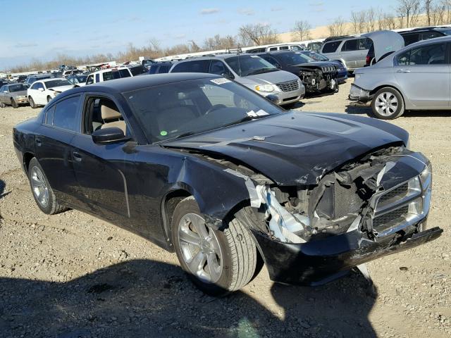 2B3CL3CG4BH507398 - 2011 DODGE CHARGER BLACK photo 1