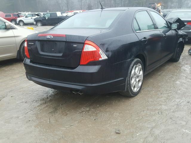 3FAHP0HA6BR254333 - 2011 FORD FUSION SE BLACK photo 4