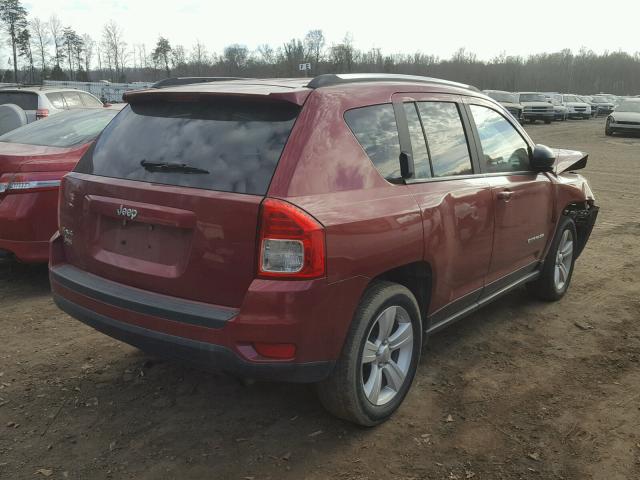 1C4NJDBB5CD524959 - 2012 JEEP COMPASS SP RED photo 4
