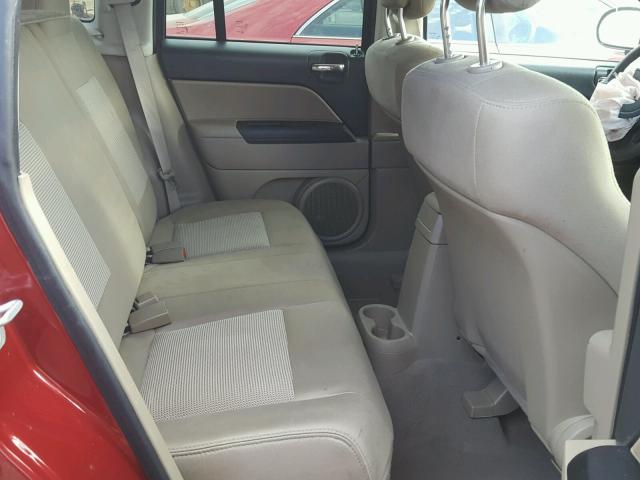 1C4NJDBB5CD524959 - 2012 JEEP COMPASS SP RED photo 6