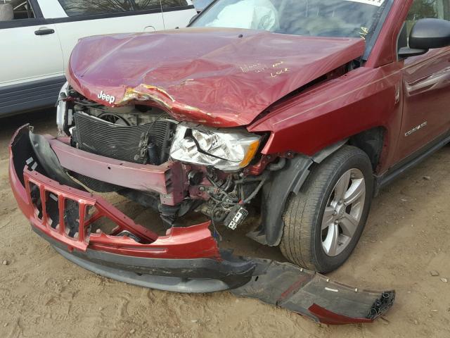 1C4NJDBB5CD524959 - 2012 JEEP COMPASS SP RED photo 9