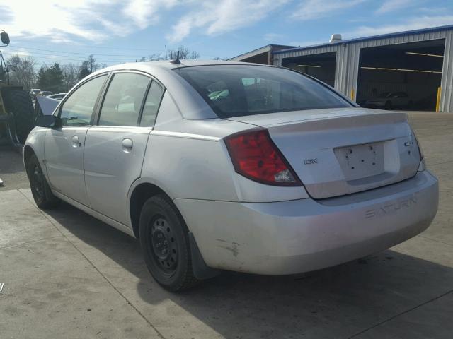 1G8AJ58F17Z201915 - 2007 SATURN ION LEVEL SILVER photo 3