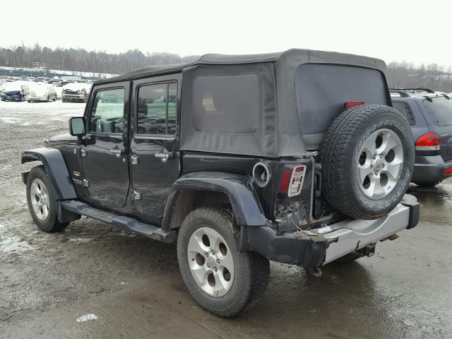 1C4BJWEG4DL701806 - 2013 JEEP WRANGLER U BLACK photo 3