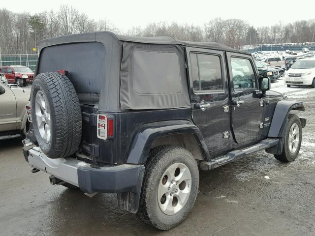 1C4BJWEG4DL701806 - 2013 JEEP WRANGLER U BLACK photo 4