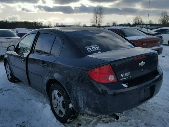 1G1AK55F367788838 - 2006 CHEVROLET COBALT LS BLACK photo 3