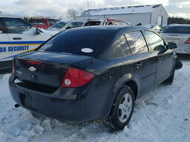 1G1AK55F367788838 - 2006 CHEVROLET COBALT LS BLACK photo 4