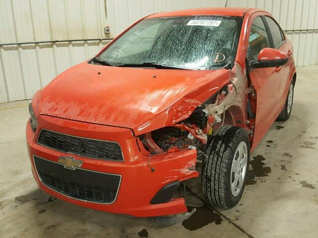 1G1JB5EH5D4212457 - 2013 CHEVROLET SONIC LS ORANGE photo 2