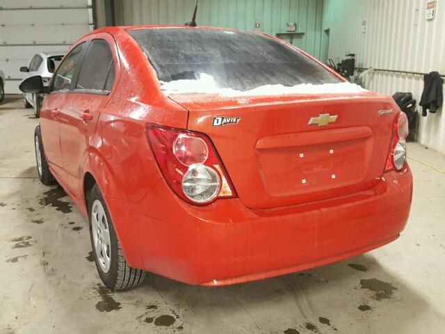 1G1JB5EH5D4212457 - 2013 CHEVROLET SONIC LS 橙色 照片 3