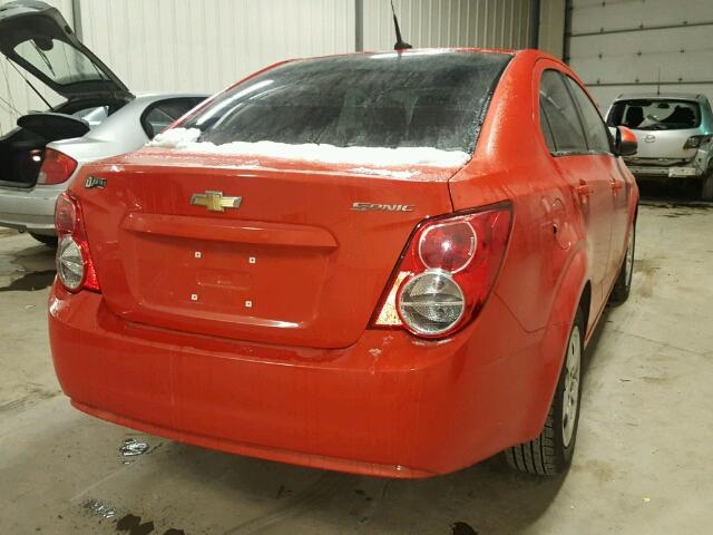 1G1JB5EH5D4212457 - 2013 CHEVROLET SONIC LS 橙色 照片 4