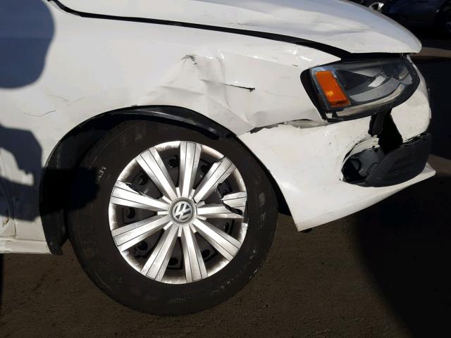 3VW2K7AJ4EM230113 - 2014 VOLKSWAGEN JETTA BASE WHITE photo 9