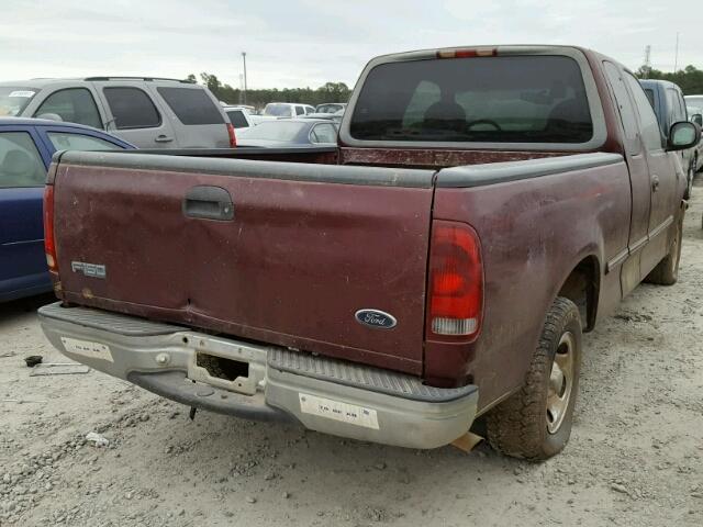 1FTRX17L8WKC12506 - 1998 FORD F150 MAROON photo 4