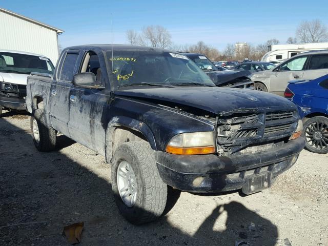 1B7HG38N92S529678 - 2002 DODGE DAKOTA QUA BLUE photo 1