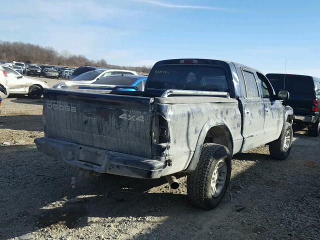 1B7HG38N92S529678 - 2002 DODGE DAKOTA QUA BLUE photo 4