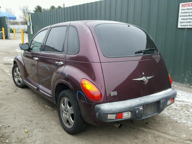 3C8FY4BB21T685565 - 2001 CHRYSLER PT CRUISER PURPLE photo 3