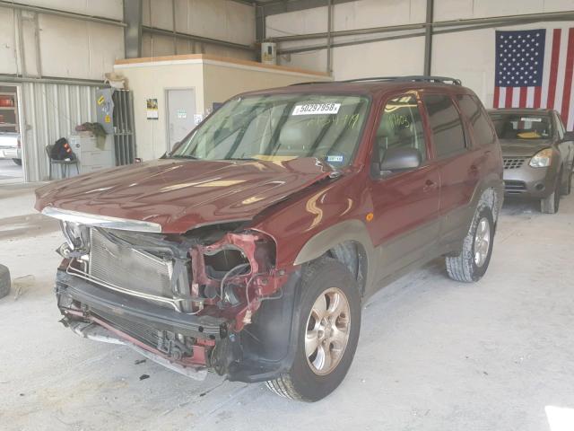 4F2CZ06163KM34919 - 2003 MAZDA TRIBUTE ES MAROON photo 2