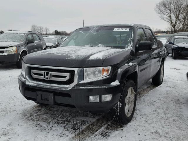 5FPYK1F55BB007155 - 2011 HONDA RIDGELINE BLACK photo 2